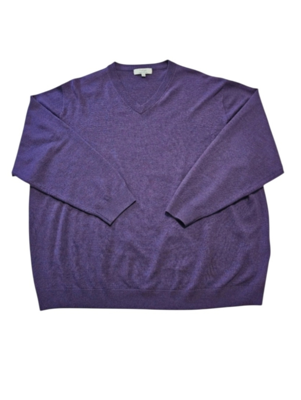 Turnbury Extra Fine Merino Wool Men's Preppy Purple Swrater Sz 3XB